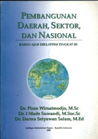 Pembangunan daerah, sektor, dan nasional