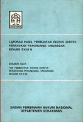 Laporan hasil pembuatan indeks subyek peraturan perundang-undangan bidang ekuin