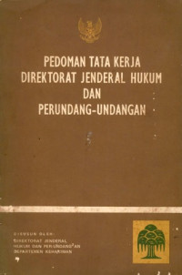 Image of Pedoman tata kerja direktorat jenderal hukum dan perundang-undangan