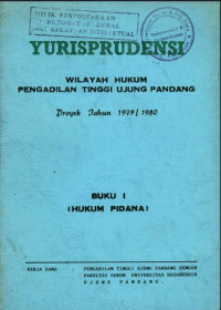 Image of Yurisprudensi wilayah hukum pengadilan tinggi ujung pandang