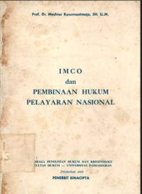 Imco dan pembinaan hukum pelayaran nasional