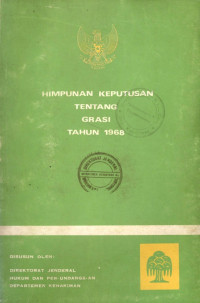 Image of Himpunan keputusan tentang grasi tahun 1968
