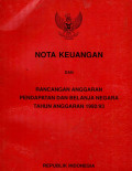 Nota keuangan dan rancangan anggaran pendapatan dan belanja negara tahun anggaran 1992/93