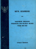 Nota keuangan dan rancangan anggaran pendapatan dan belanja negara tahun anggaran 1986/1987