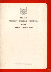 Pidato presiden republik Indonesia pada akhir tahun 1980