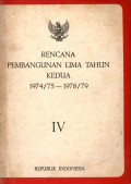 Rencana pembangunan lima tahun kedua 1974/75-1978/79 : IV