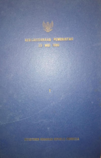 Kebijaksanaan pemerintah 23 mei 1995 : buku I