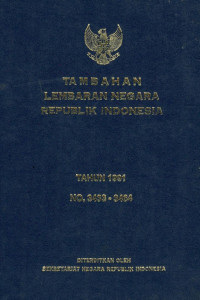 Image of Tambahan lembaran negara republik Indonesia : tahun 1991 no. 3433-3464