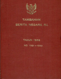 Image of Tambahan berita negara ri : tahun 1982 no. 1001-1050
