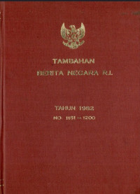 Image of Tambahan berita negara ri : tahun 1982 no. 1151-1200