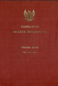 Tambahan berita negara ri : tahun 1979 no. 551-600