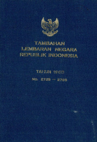 Image of Tambahan lembaran negara republik Indonesia : tahun 1965 no. 2725-2795