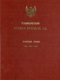 Image of Tambahan berita negara r.i : tahun 1980 no. 401-450