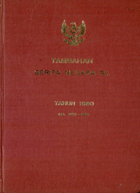 Tambahan berita negara r.i : tahun 1980 no. 801-850