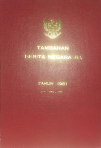 Image of Tambahan berita negara ri : tahun 1981 no. 101-150