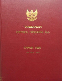 Image of Tambahan berita negara r.i : tahun 1981 no. 501-550