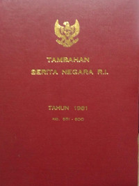 Image of Tambahan berita negara r.i : tahun 1981 no. 551-600