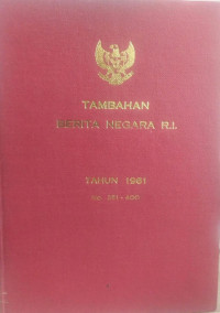 Tambahan berita negara ri : tahun 1981 no. 351-400