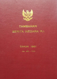 Tambahan berita negara r.i : tahun 1981 no. 651-700