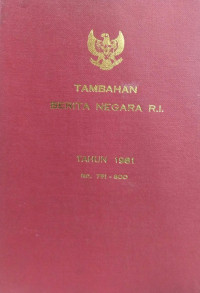Image of Tambahan berita negara ri : tahun 1981 no. 751-800