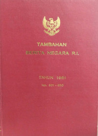 Image of Tambahan berita negara ri : tahun 1981 no. 801-850