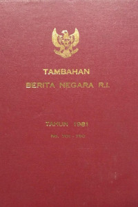Image of Tambahan berita negara r.i : tahun 1981 no. 701-750