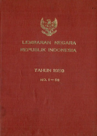 Image of Lembaran negara republik indonesia : tahun 1959 no. 1-58