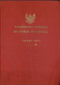 Image of Lembaran negara republik indonesia : tahun 1960 no. 1-85