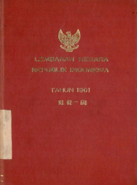 Image of Lembaran negara republik indonesia : tahun 1961 no. 92-170