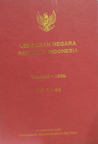 Image of Lembaran negara republik indonesia : tahun 1966 no. 1-44