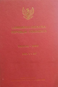 Image of Lembaran negara republik indonesia : tahun 1967 no. 1-37