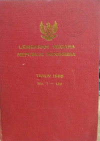 Image of Lembaran negara republik indonesia : tahun 1965 no. 1-122