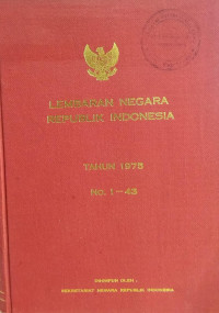 Image of Lembaran negara republik indonesia : tahun 1975 no. 1-43