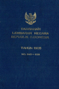 Tambahan lembaran negara republik Indonesia : tahun 1955 no. 845-939