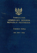 Tambahan lembaran negara republik Indonesia : tahun 1954 no. 492-608