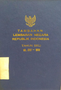 Image of Tambahan lembaran negara republik indonesia : tahun 1959 no. 1727-1850