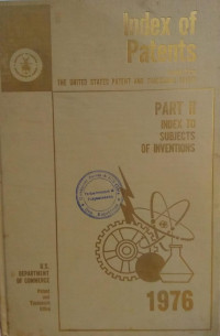 Index of patents part II  index to subjects of inventions  : 1976