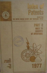 Image of Index of patents part II  index to subjects of inventions : 1977
