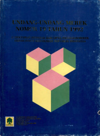 Image of Undang-undang merek nomor 19 tahun 1992