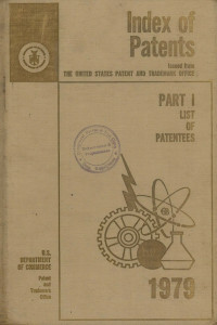 Image of Index of patents : part I list of patentees 1979