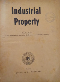 Image of Industrial property : monthly review of the international bureaux for the protection of industrial property 1963