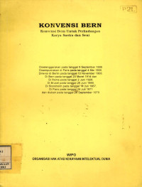 Image of Konvensi bern : konvensi bern untuk perlindungan karya sastra dan seni