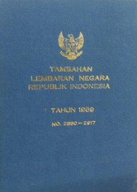 Tambahan lembaran negara republik indonesia tahun 1969 no. 2880-2917