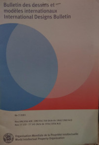 Image of Bulletin des dessins et modeles internationaux international designs bulletin