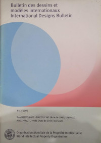 Image of Bulletin des dessins et modeles internationaux international designs bulletin