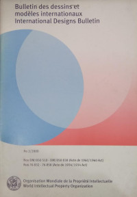 Image of Bulletin des dessins et modeles internationaux international designs bulletin