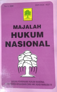 Majalah hukum nasional no. 1, 2000