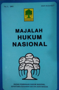 Majalah hukum nasional no.1 , 2003