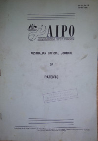 Image of Aipo australian industrial property organisation vol. 10 no.16 , 16 may 1996