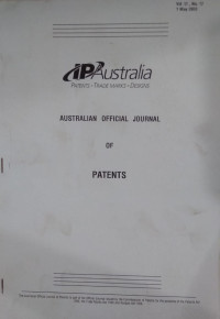 IP australia patents - trade marks - designs vol. 17 no.17, 1 may 2003